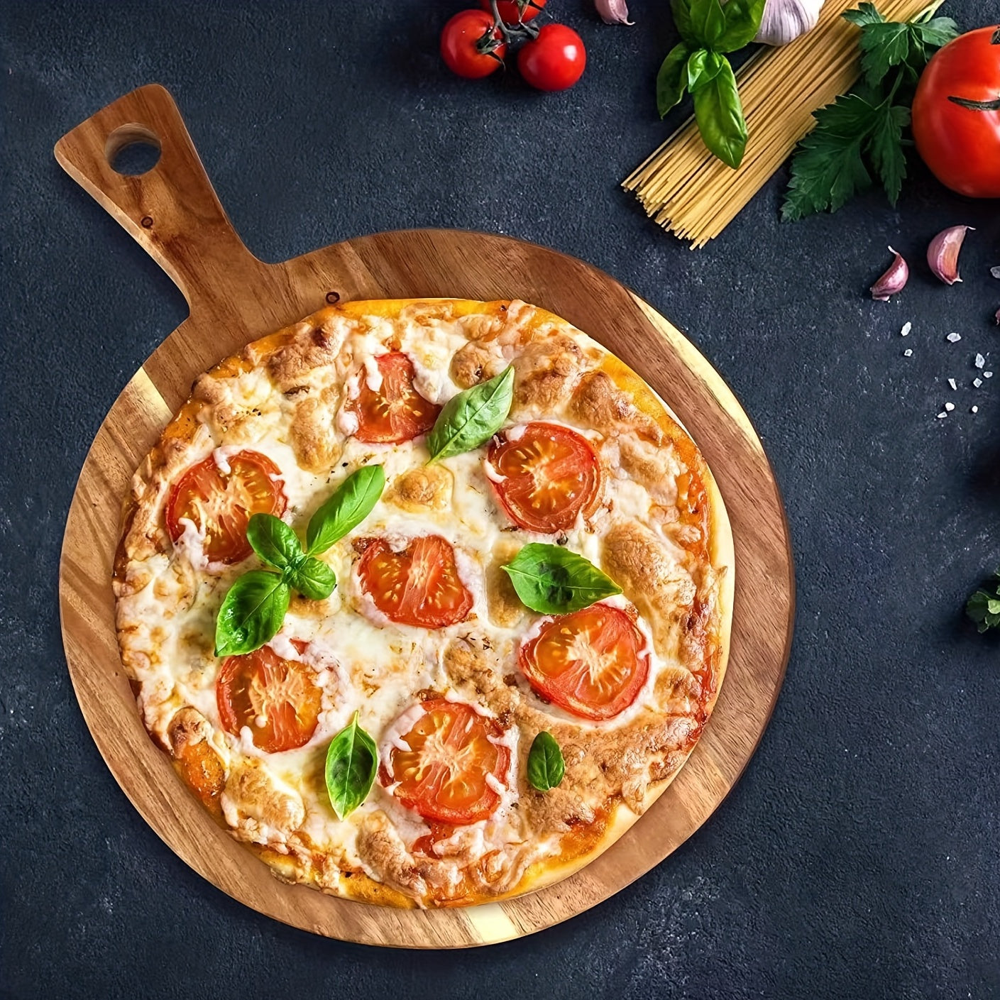 Bamboo Cutting Board for Pizza Cheese Charcuterie Durable Kitchen Supplies