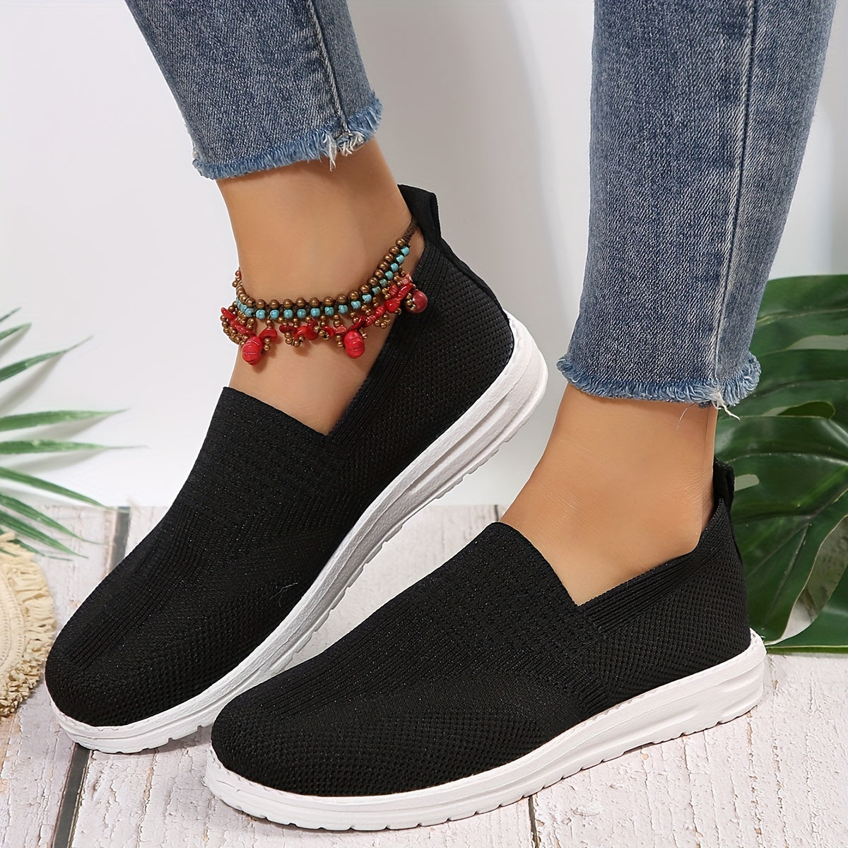 Breathable Knit Weaving Sneakers for Women