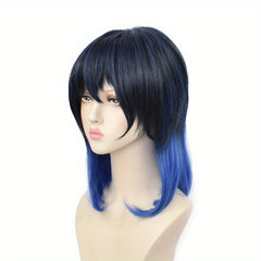 Short Synthetic Men's Cosplay Wig Straight Hair Fiber Ponytail Wig