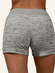 Heart & Paw Print Drawstring Shorts Women's Casual Shorts