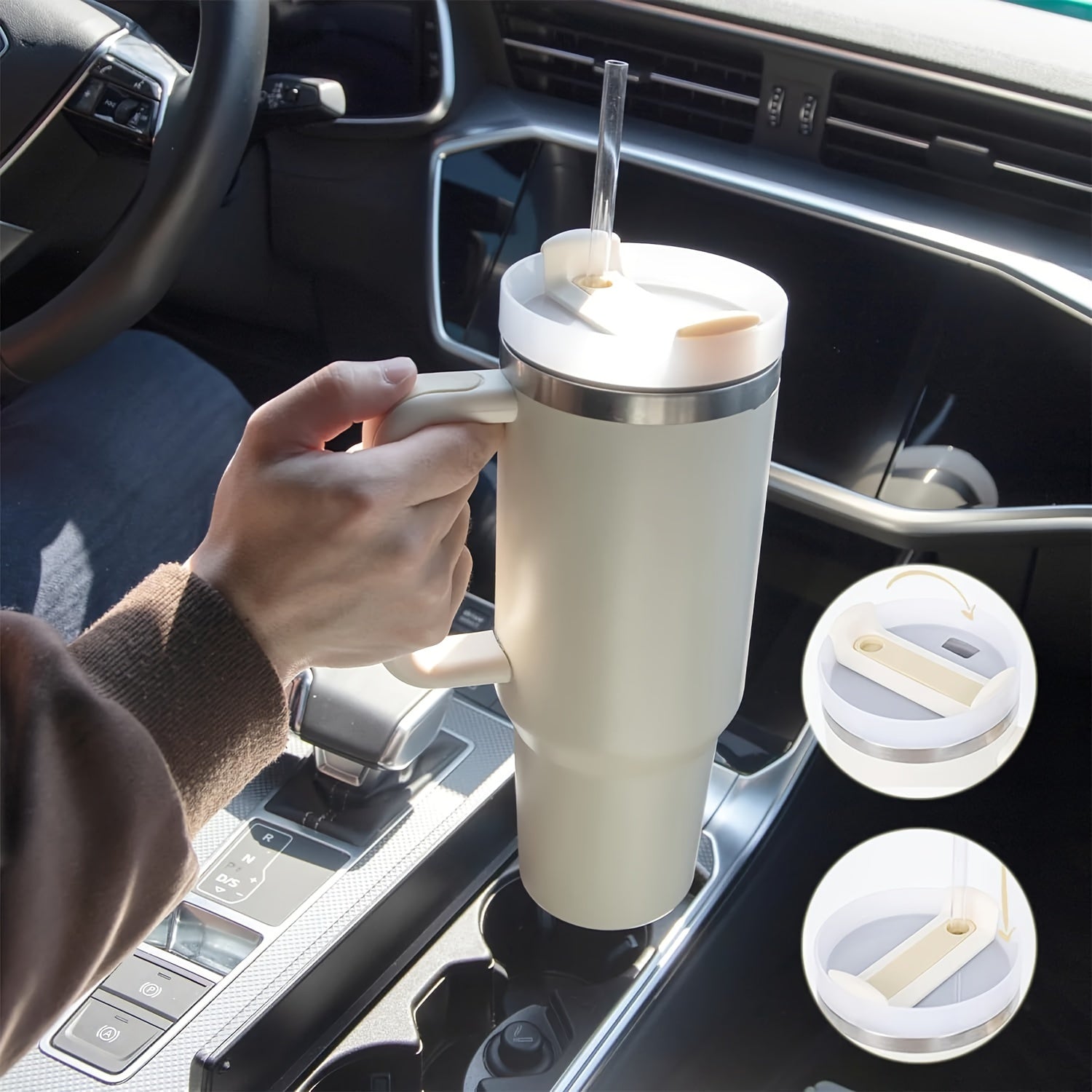 1200ml 40Oz Tumbler With Handle, Vacuum Insulated Water Bottle