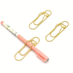 5pcs Metal Pen Clips Bookmarks Paper Clip Stationery Tool