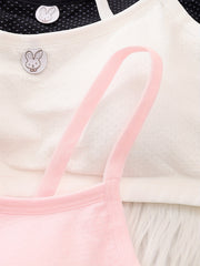 3pcs Girl's Comfy Bralette Solid Underwear for Kids