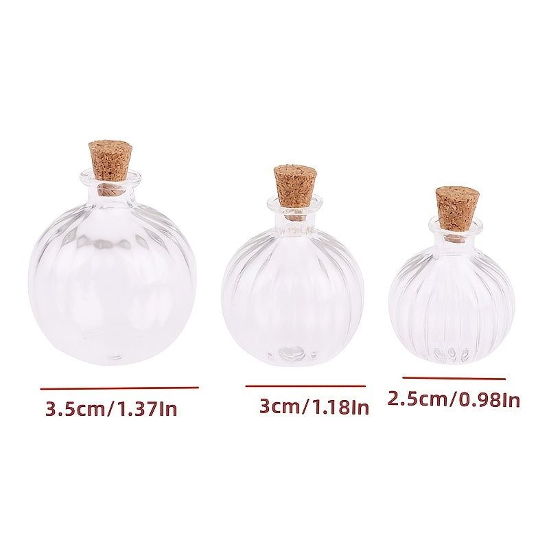1/12 Dollhouse Glass Bottle Cork Cover Jar Vials Doll House Decor