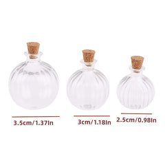1/12 Dollhouse Glass Bottle Cork Cover Jar Vials Doll House Decor