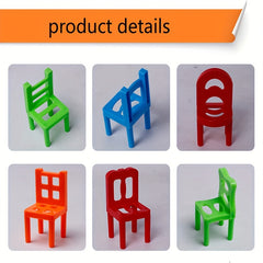 24pcs Mini Stacking Chair Building Blocks Educational Family Game
