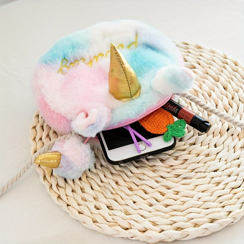 Unicorn Fur Bag Custom Little Girl Shoulder Bag