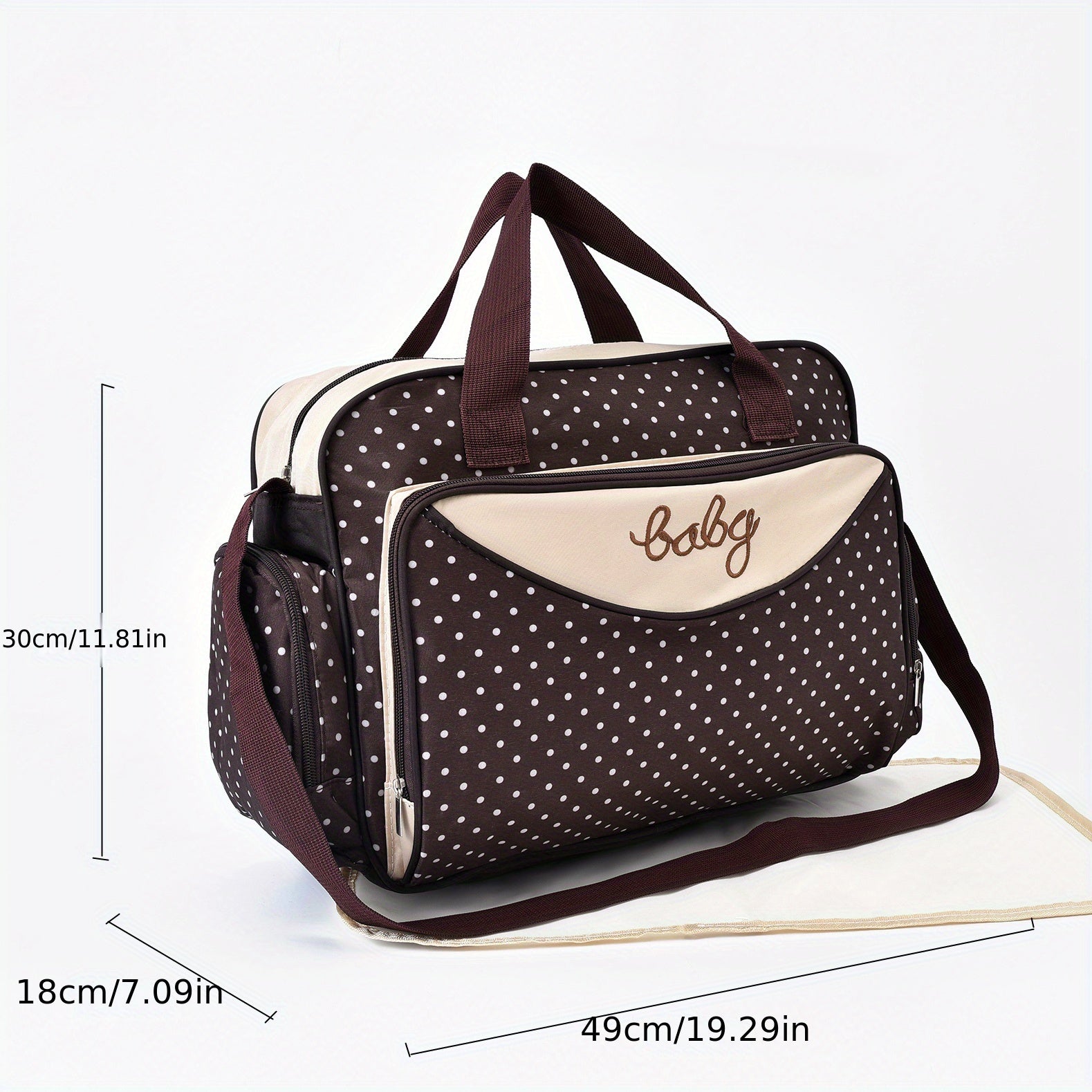 Polka Dot Mommy Bag Large Capacity Diaper Bag Tote & Shoulder Bag