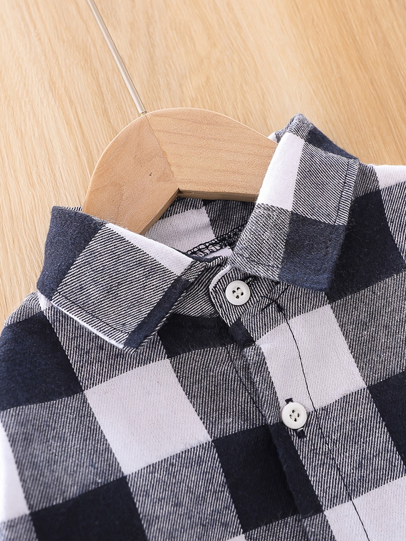 Boys Plaid Long Sleeve Shirt Fall Blouse