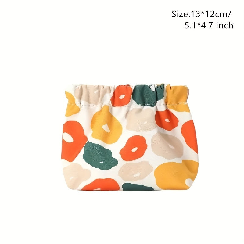 Portable Self-closing Cosmetic Bag for Women