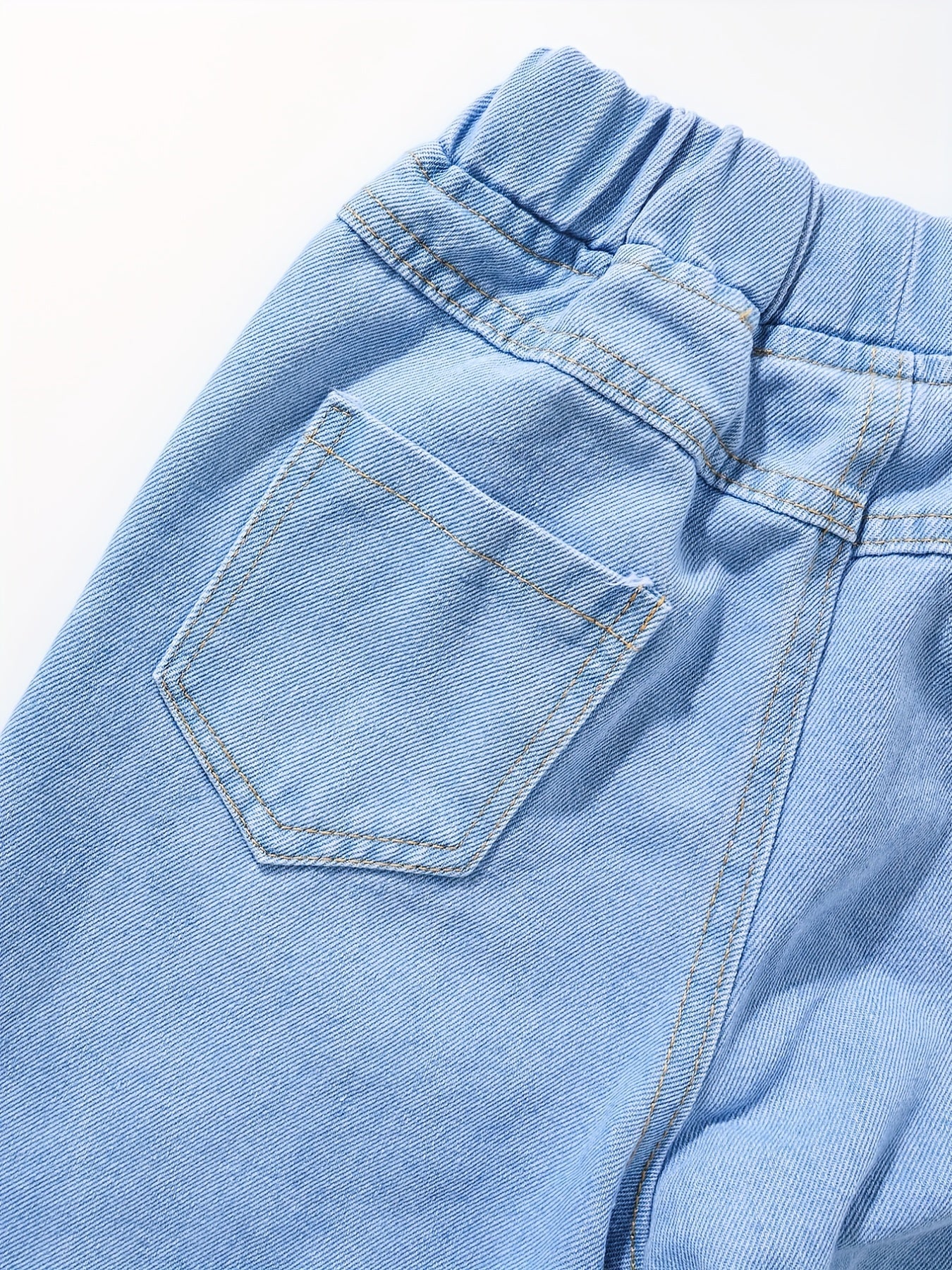 Girls' Wide Leg Casual Jeans Loose Fit Denim Trousers