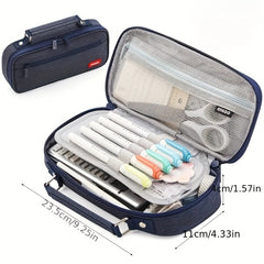 Large Capacity Stationery Storage Bag Multifunctional Canvas Pencil Case