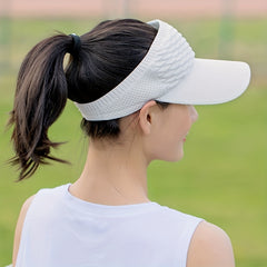 Women's Textured Sun Visor Hat Top Breathable Sun Hat for Tennis Golf