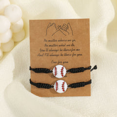 2 Pcs Sports Bracelets - Baseball, Football, Tennis - Friendship Gift