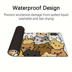 Colorful Cat XL Mouse Pad 29.97x80.01cm