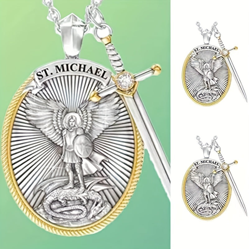 St. Michael Archangel Pendant Necklace Amulet Jewelry