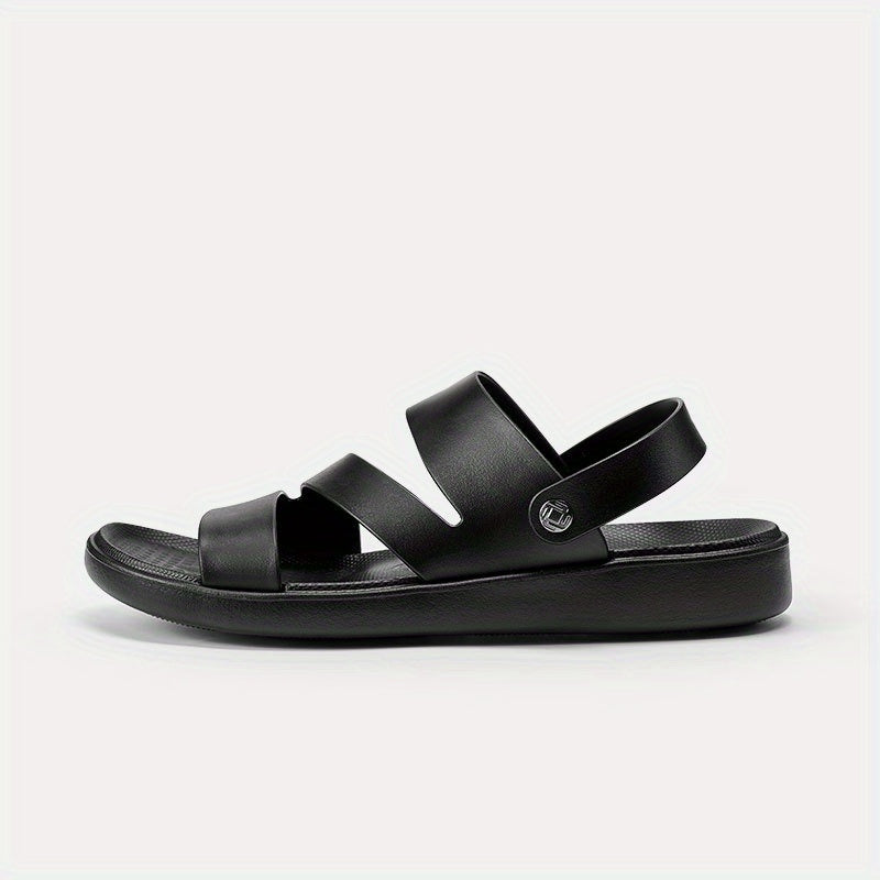 LUOFU Men's Non Slip Summer Sandals Flat Open Toe Minimalist Style