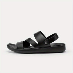 LUOFU Men's Non Slip Summer Sandals Flat Open Toe Minimalist Style