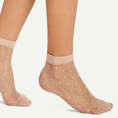 Polka Dots Mesh Socks for Women