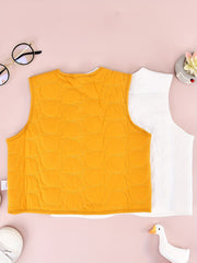 2pcs Cartoon Embroidery V Neck Vest