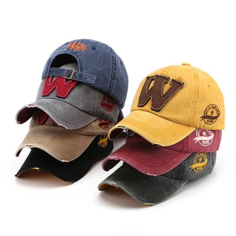 Men's Vintage Cotton Letter Embroidery Pattern Baseball Cap