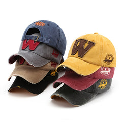 Men's Vintage Cotton Letter Embroidery Pattern Baseball Cap