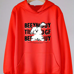 Girls Rabbit Pattern Hooded Sweatshirt for Spring and Autumn