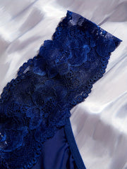 5 Pack Plus Size Sexy Lace Trim Comfort Thongs Set
