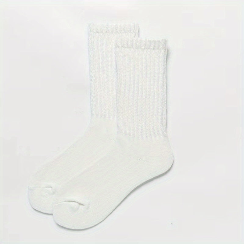 Women's Mid Tube Textured Socks Breathable Stockings