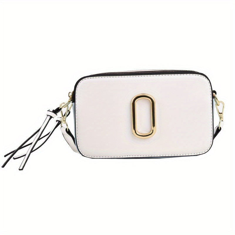 Contrast Crossbody Bag Camera Shoulder Bag Square Purse For Women