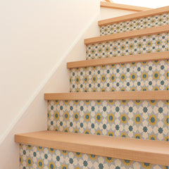 6pcs Nordic Style Adhesive Stair Stickers Home Decoration Waterproof Tile Sticke