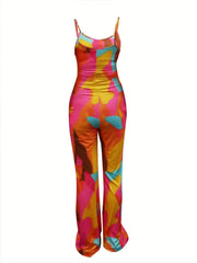 Boho Casual Sleeveless Jumpsuit For Spring & Summer Women's Clothing