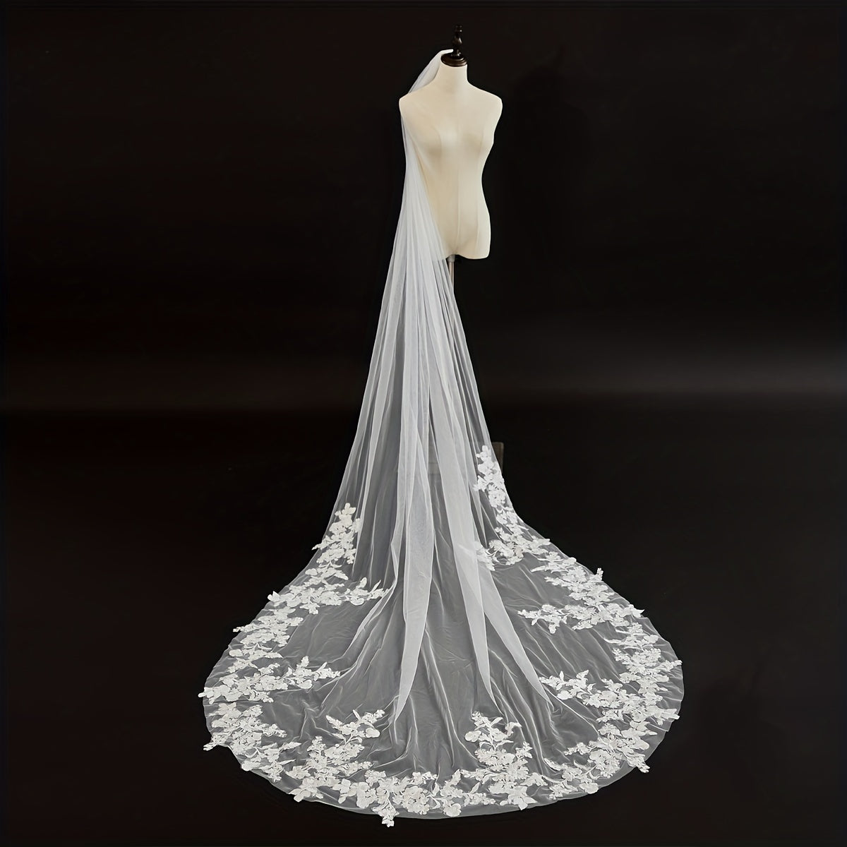 Baroque Wedding Veil Bridal Cathedral Long Veil Hair Wedding Accessories