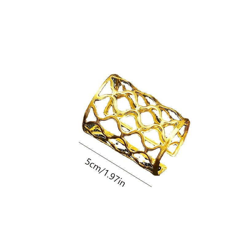 Men's Hollow Golden Bow Tie Buckle Collar Accessory