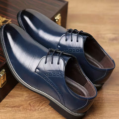 Men's Lace Up Dress Shoes Round Toe Non Slip Business Formal Shoes