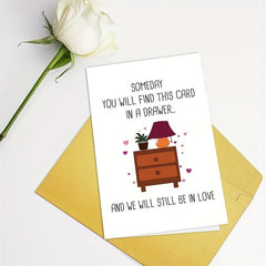Funny Love Card For Him Her - Anniversary Card - Birthday Card - Set of 2