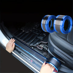 Car Door Edge Rear Bumper Scratch Protector Strip Carbon Fiber Pattern