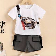 Boys Graphic T-shirt & Shorts Set for Summer