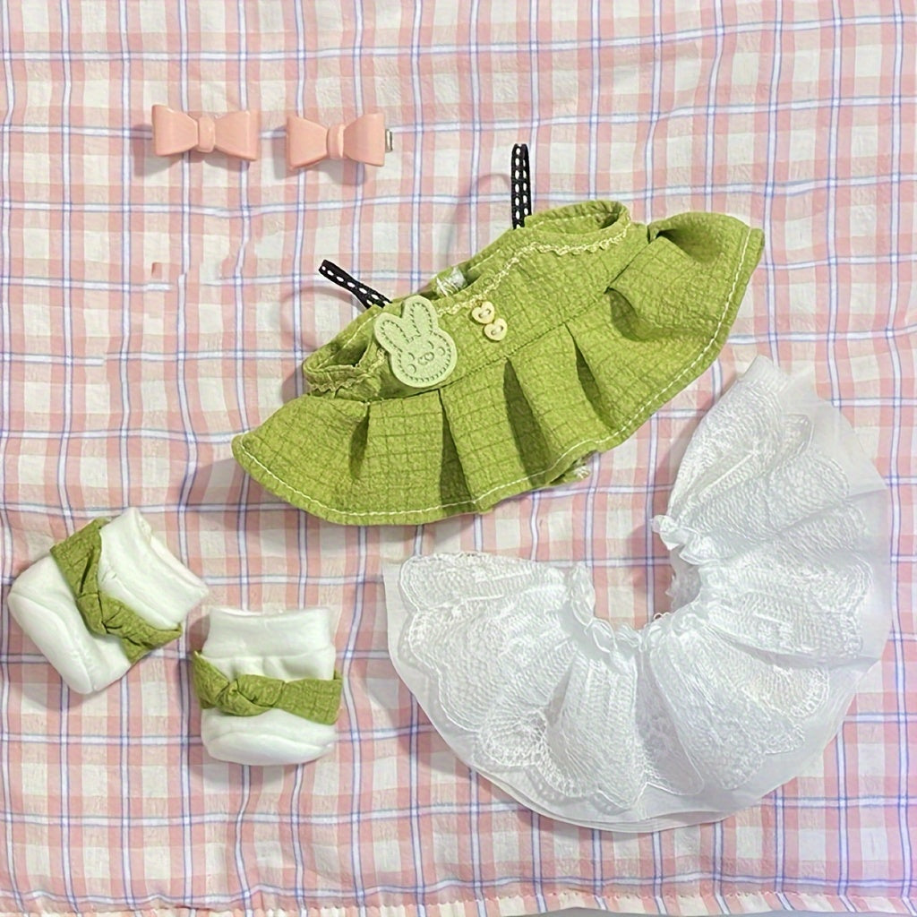 Doll Clothes Skirt Lace Hairpin Shoes Doll Not Included