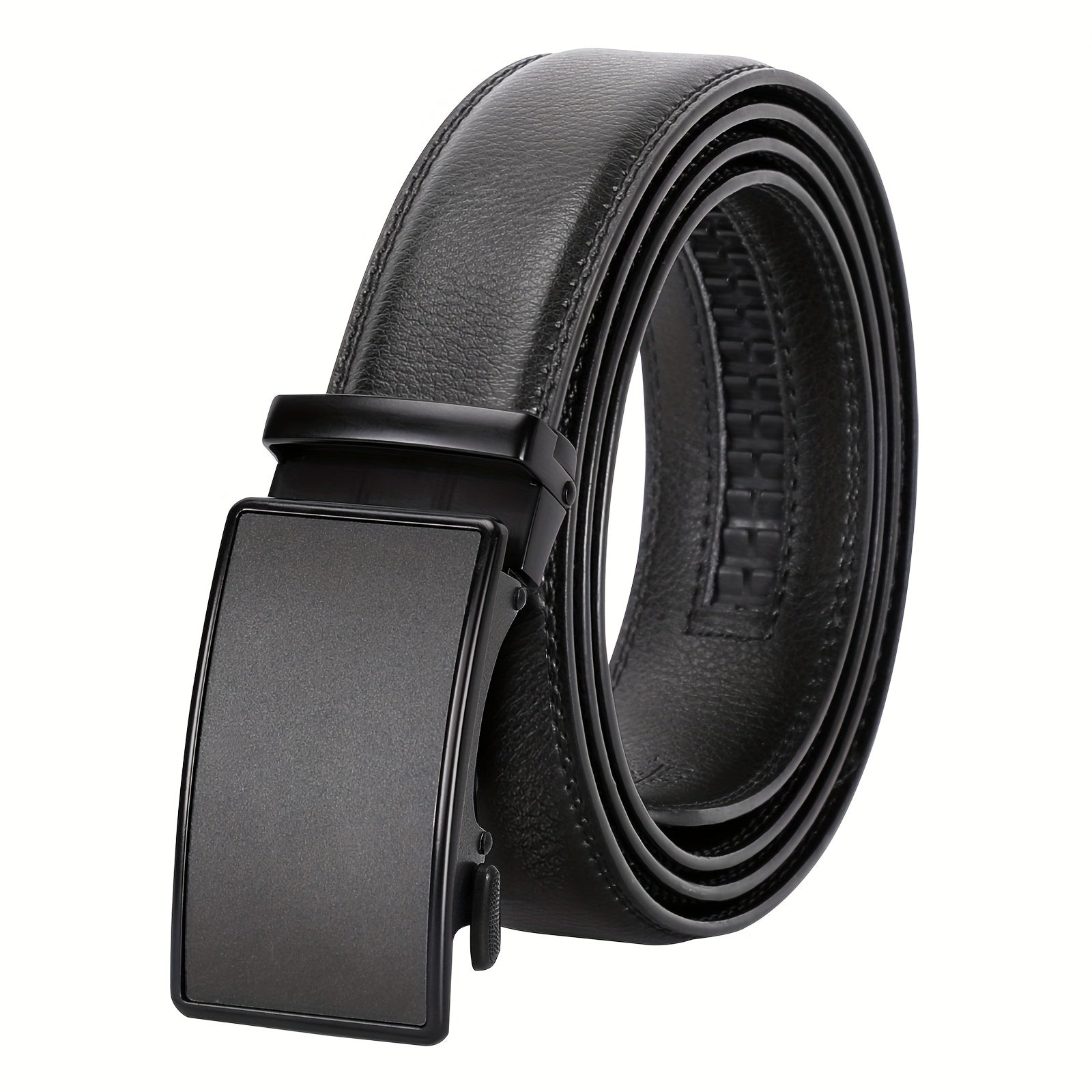 Men's Leather Auto Buckle Adjustable Belt