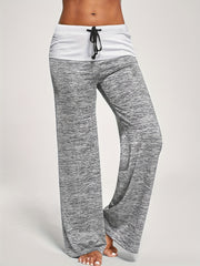Wide Leg Elastic Yoga Pants Loose Casual Drawstring Pants