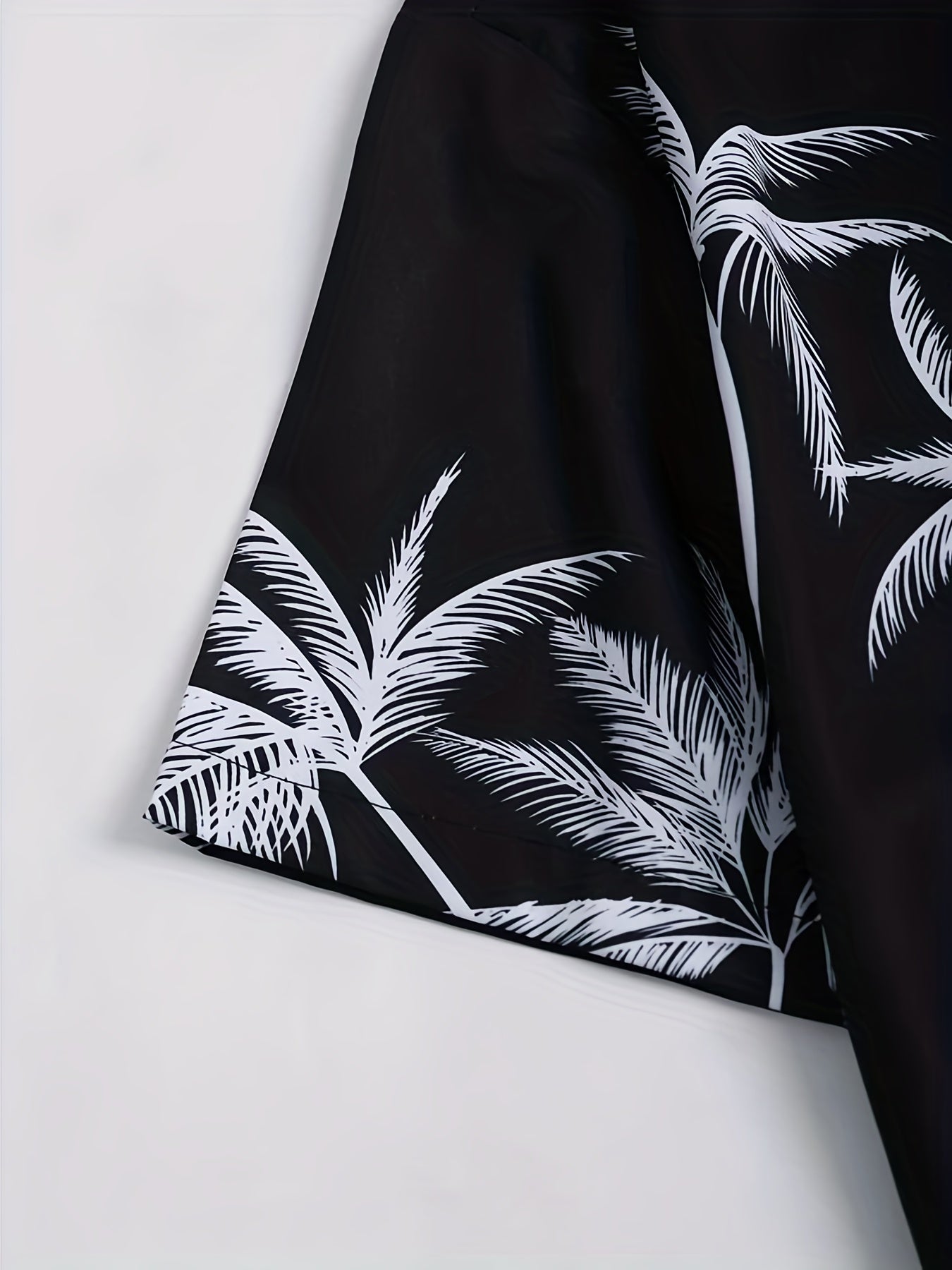 Coconut Tree Print Men's Casual Short Sleeve Shirt - Summer Vacation Resort Tops