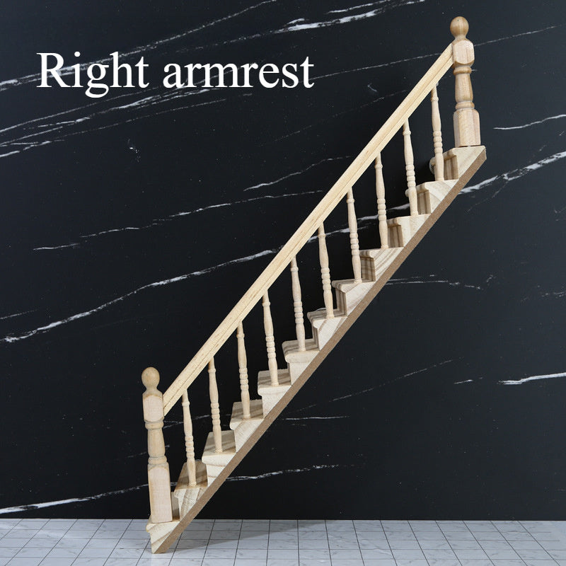 Mini Dollhouse Furniture Left and Right Handrails Stair Model