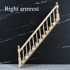 Mini Dollhouse Furniture Left and Right Handrails Stair Model