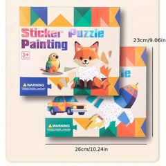 Animal Traffic Sticker by Number Painting Kids Activity Toys