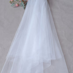 Double Layer Bridal Veil with Comb 100 Nylon Mesh Hand Wash No Printing