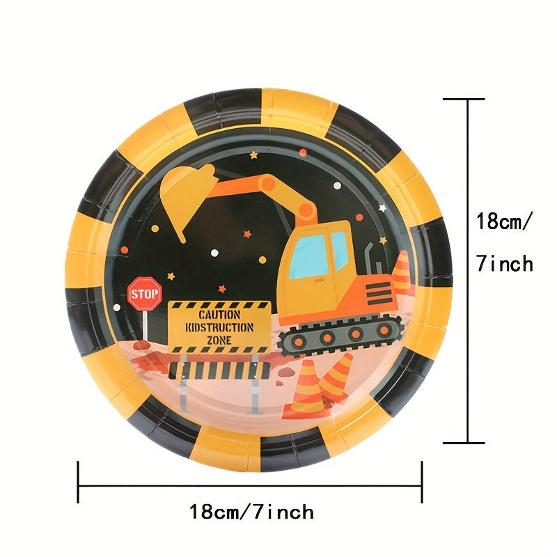 Construction Truck Party Supplies Dump Truck Plate Serves 20 Guests