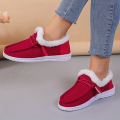 Plush Lined Thermal Snow Shoes Warm Non Slip Boat Shoes Fall Winter