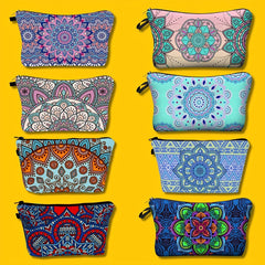 Waterproof Makeup Bag for Women Portable Cosmetic Organizer with Zipper Clutch