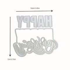 1pc Happy Birthday DIY Metal Embossing Scrapbooking Cutting Die